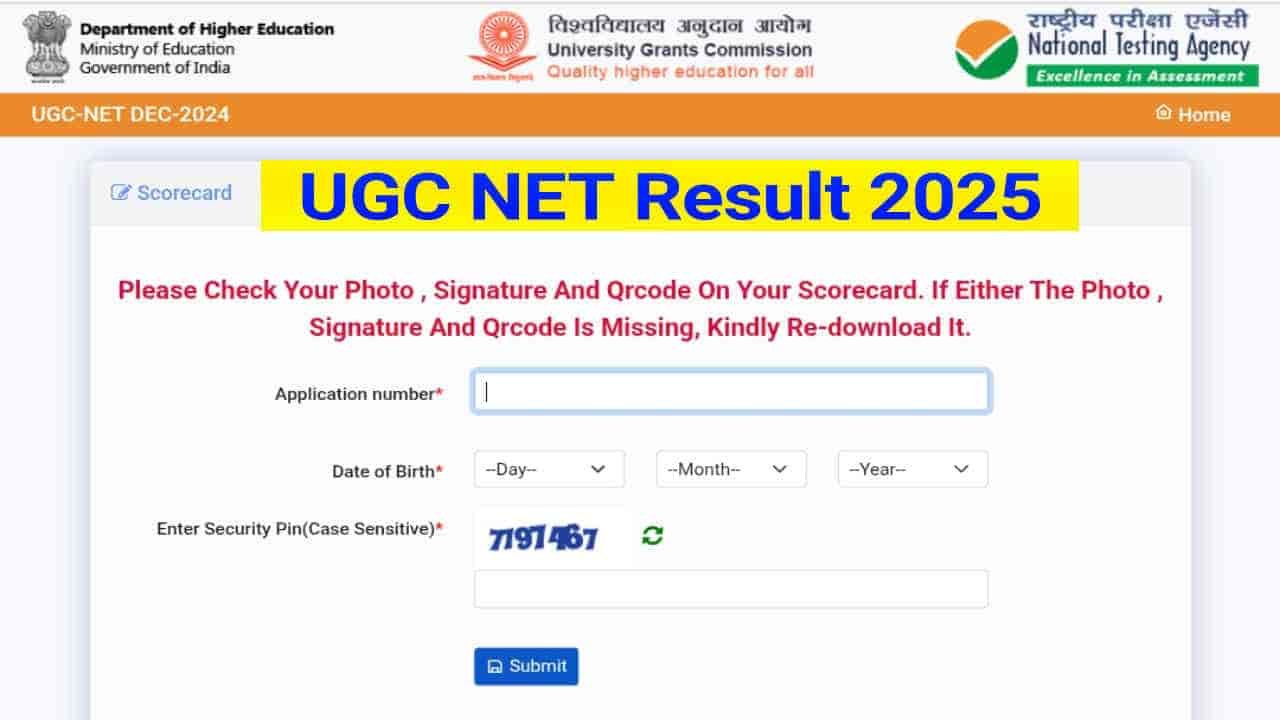 UGC NET Result 2025 Out, NTA December Exam Scorecard & Result Link at ugcnet.nta.ac.in