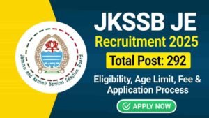 JKSSB JE Recruitment 2025 Apply Online, Check Eligibility & Other Details