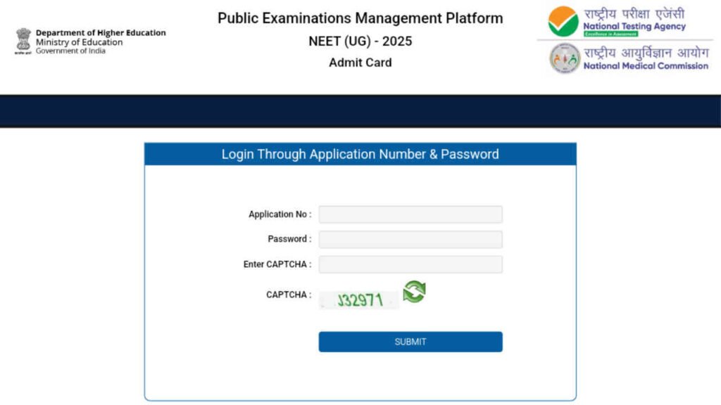 NEET UG Admit Card 2025 Out, Direct Link to Download Hall Ticket @neet.nta.nic.in